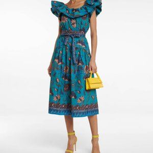 ULLA JOHNSON Amira Dress - Turquoise - Size 6